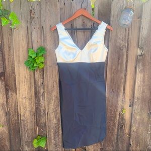 Black and white cocktail dress